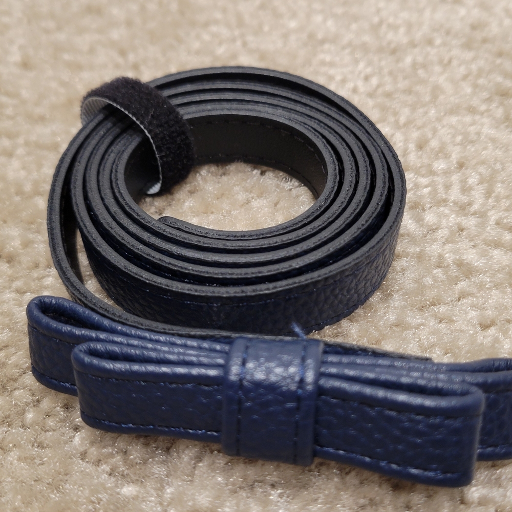 Navy Leather Belt for Women